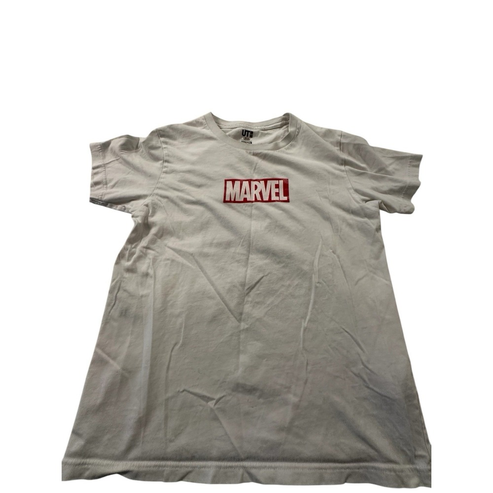 Marvel Avengers T-Shirt Youth Size‎ 12/13 White With Red Graphic Logo EUC